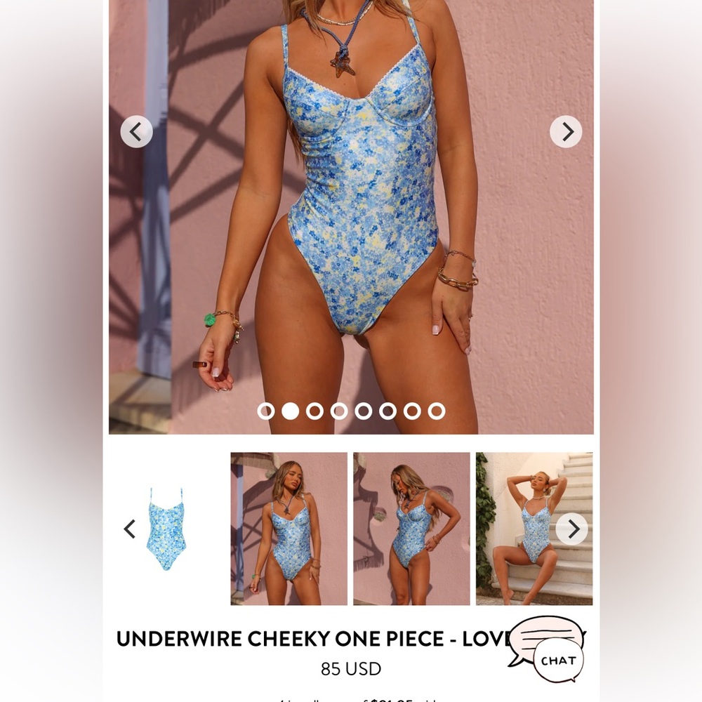 kulani kini underwire cheeky one piece
